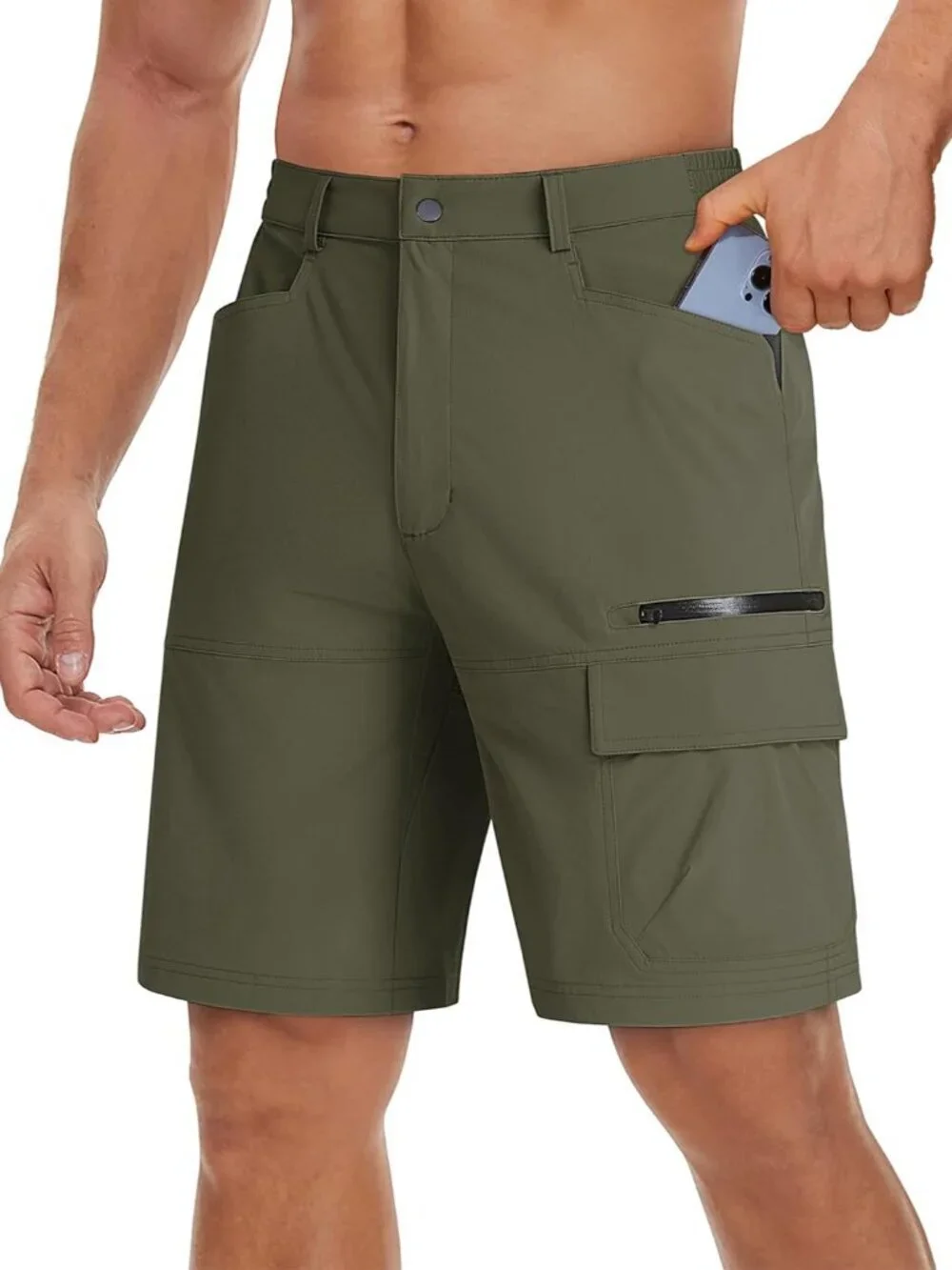Men's Summer Outdoor Shorts Quick Dry Water Resistant Cargo Casual Golf Work Hik